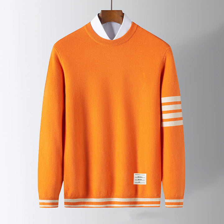 Cozy men's Camden pullover sweater, a stylish long sleeve top with a tailored fit for everyday comfort.