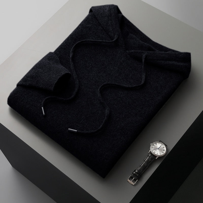 Soft men's pullover hoodie, designed for ultimate cozy comfort & relaxed loungewear fashion. High-quality fabric.