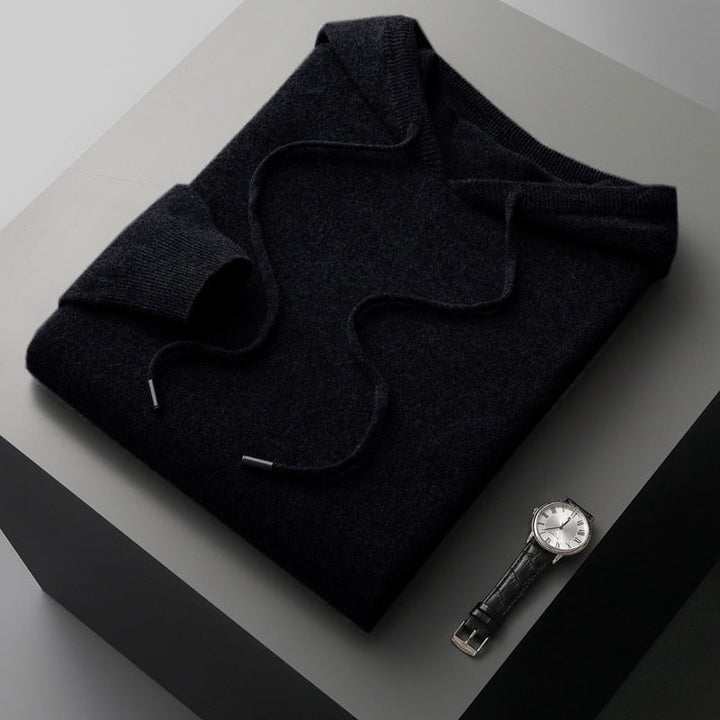 Soft men's pullover hoodie, designed for ultimate cozy comfort & relaxed loungewear fashion. High-quality fabric.