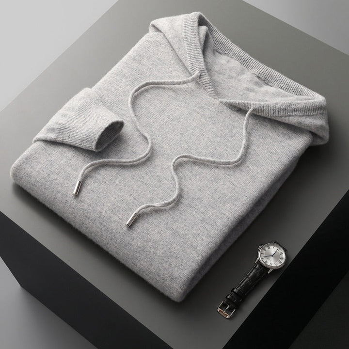 Stylish men's relaxed fit pullover hoodie, offering cozy comfort and warmth for modern men's fashion apparel.