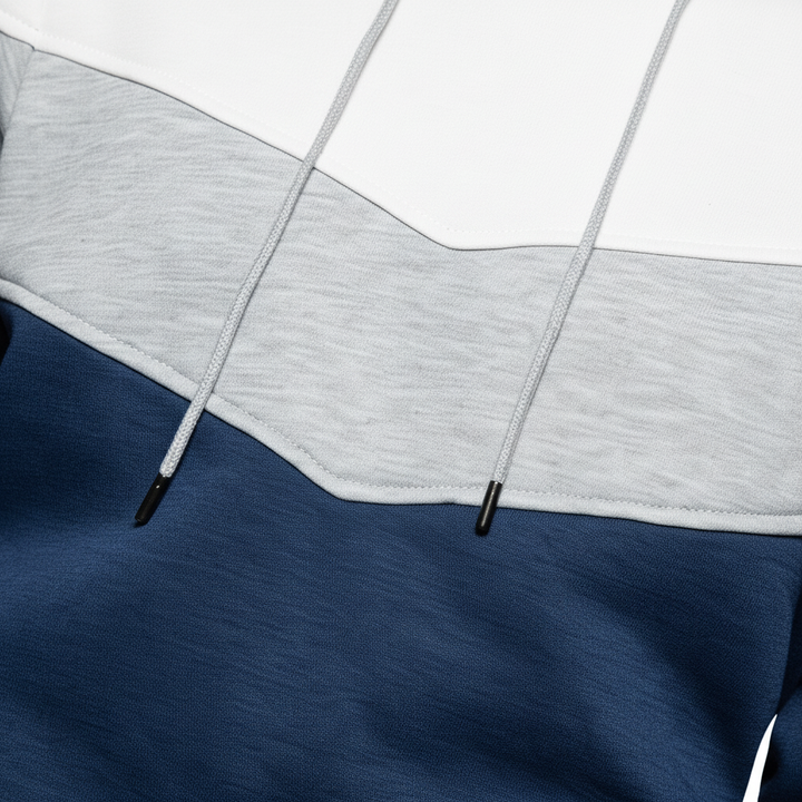 Comfortable men's pullover hoodie made from a soft cotton blend, ideal for athletic and everyday wear.