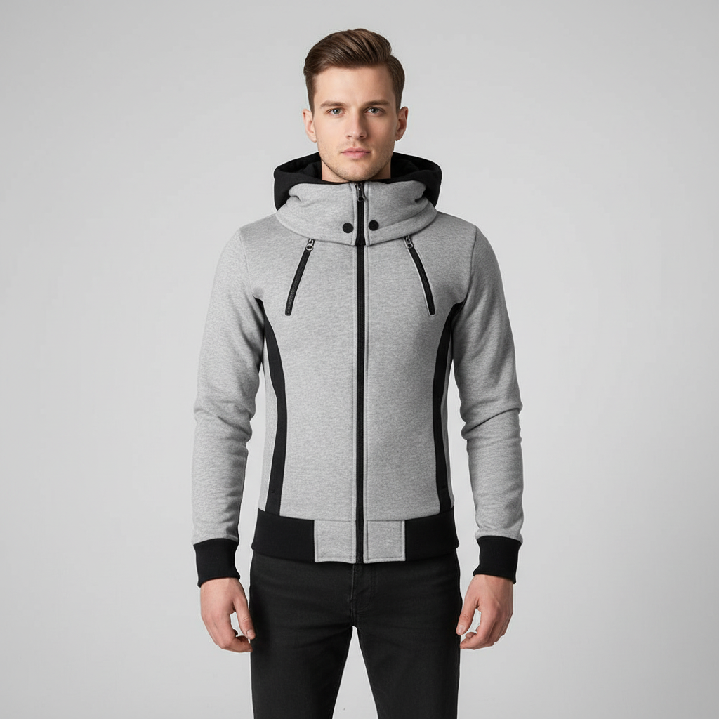 Soft men's fleece jacket, Rudolf model, offering warmth and comfort