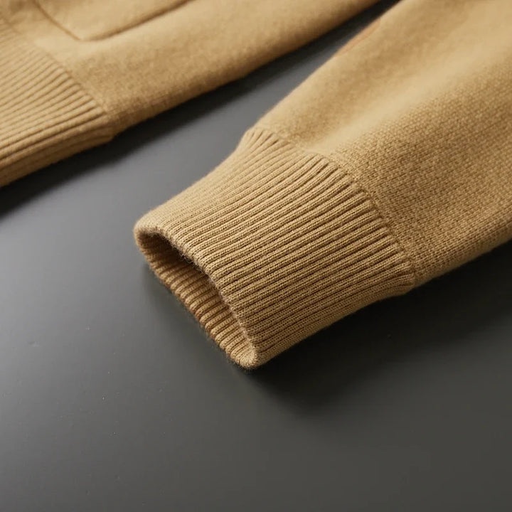 Warm men's Rama long-sleeve cardigan sweater, essential for fall & winter fashion, offering comfort & style.
