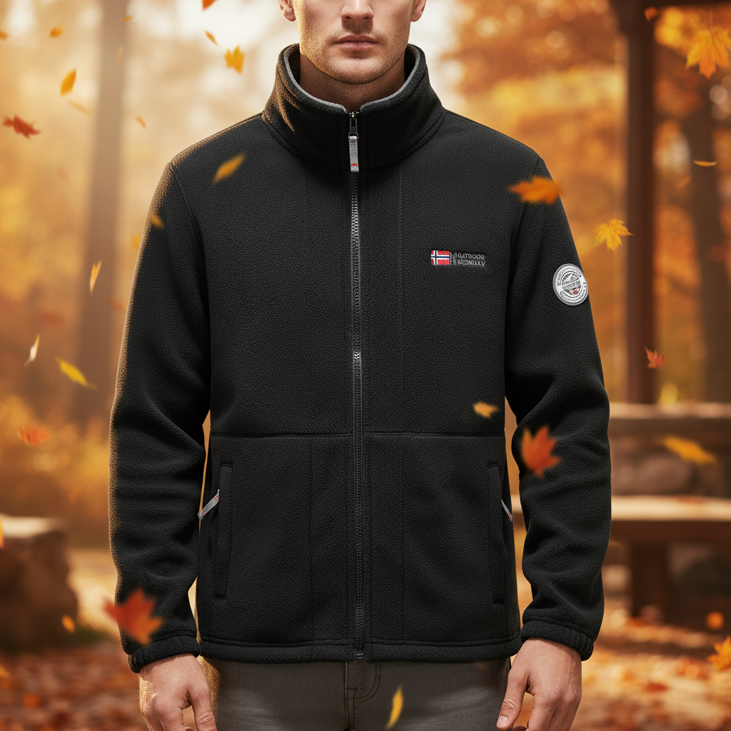 Men's cozy Malte fleece jacket, Scandinavian style outerwear, warm winter fashion