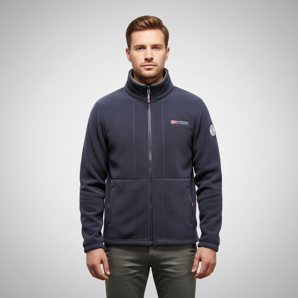 Unisex Malte fleece jacket for men, cozy Scandinavian design with full zipper