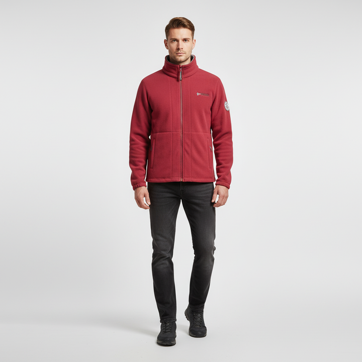 Men's Malte high-quality fleece jacket, comfortable zipper outerwear, winter essential
