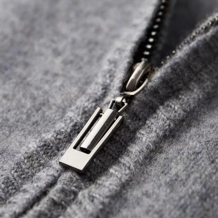Men's casual wear cozy zip-up lounge set with drawstring pants, comfortable relaxed fit for modern men.