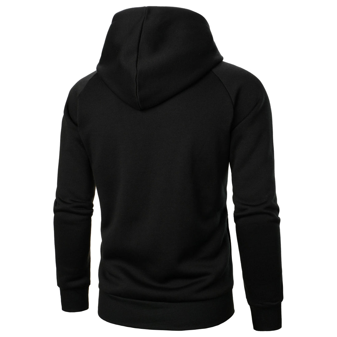 Essential men's crossover zip hoodie, a modern urban fashion statement for athletic casual wear.
