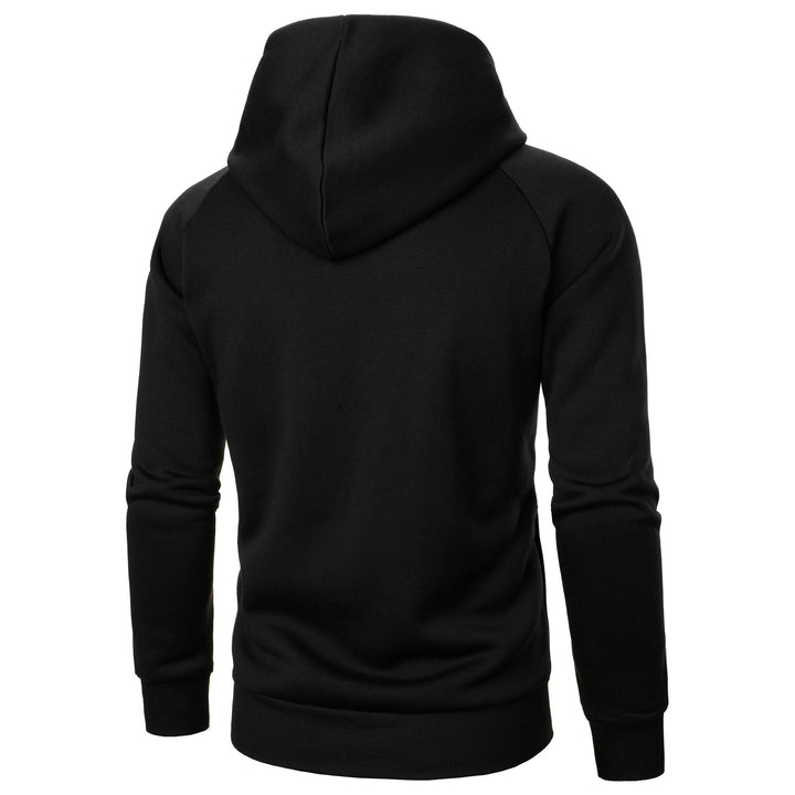 Essential men's crossover zip hoodie, a modern urban fashion statement for athletic casual wear.