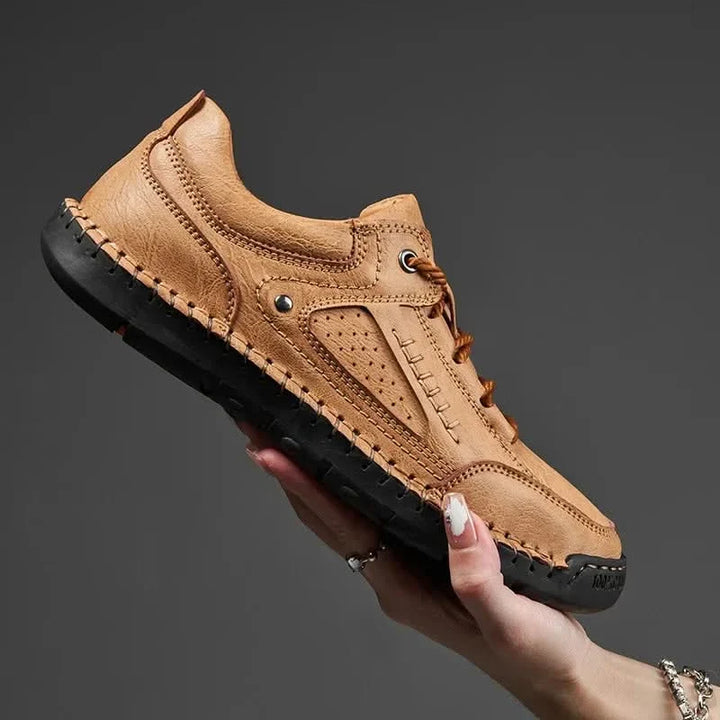 Black Men's Crosswind durable hiking shoes, comfortable all-terrain footwear for serious trekking.