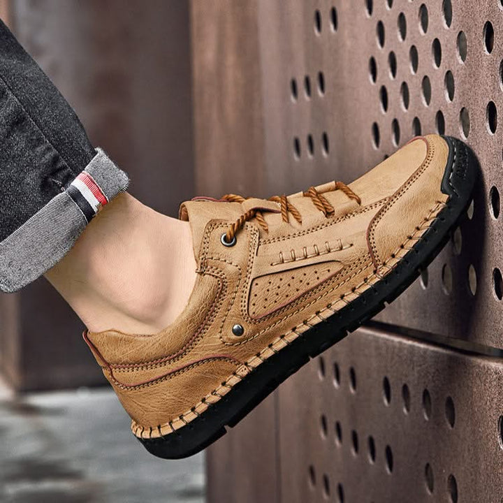 Brown Men's Crosswind durable hiking shoes, rugged outdoor footwear for adventure trails & walking.