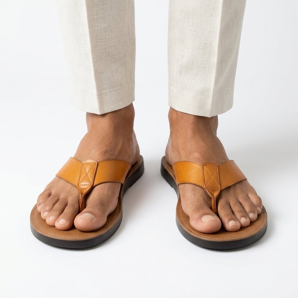 Men's cushioned toe post comfort sandals, ideal for casual summer wear & everyday style.