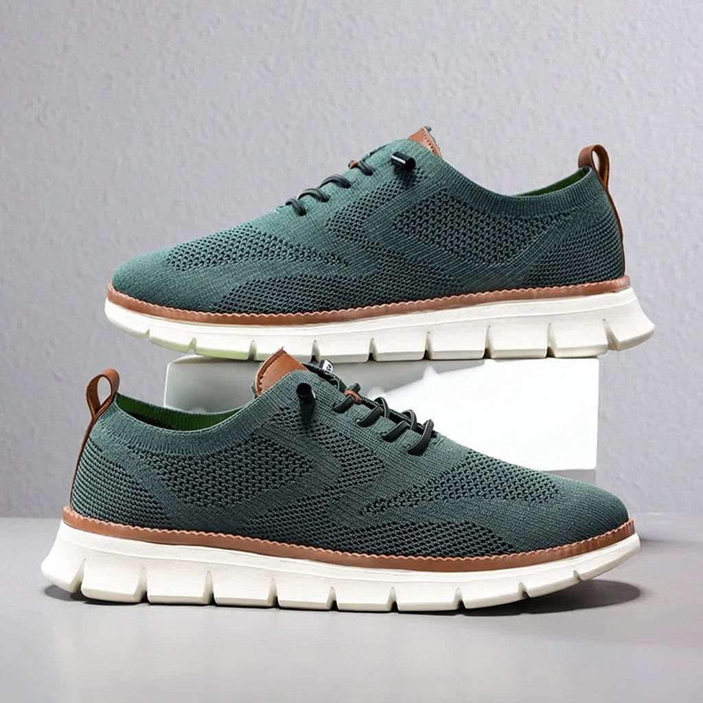 Overview of men's Damon sneakers, focusing on breathable material and sleek design for modern wear.