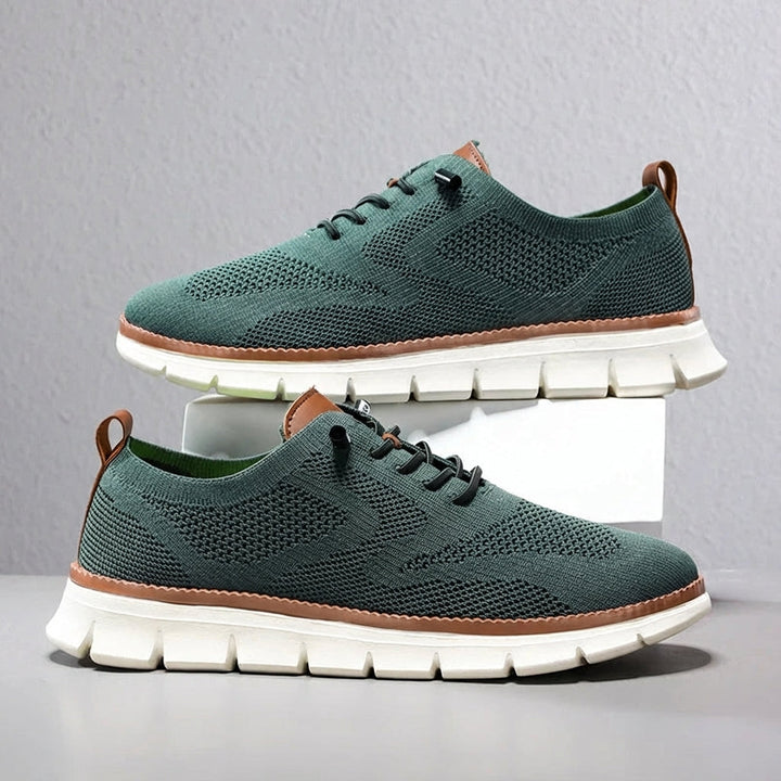Overview of men's Damon sneakers, focusing on breathable material and sleek design for modern wear.