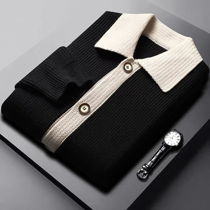 Casual men's Daniel Cardigan, versatile layering for everyday comfort & effortless style in fall.