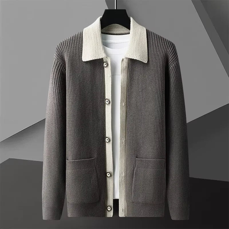 Daniel men's cardigan: stylish, warm knitwear. Ideal for fall & winter layering, offering everyday comfort.