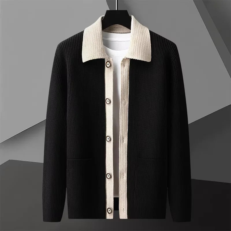 Men's Daniel Cardigan, cozy and warm knitwear. Essential for stylish fall and winter layering.