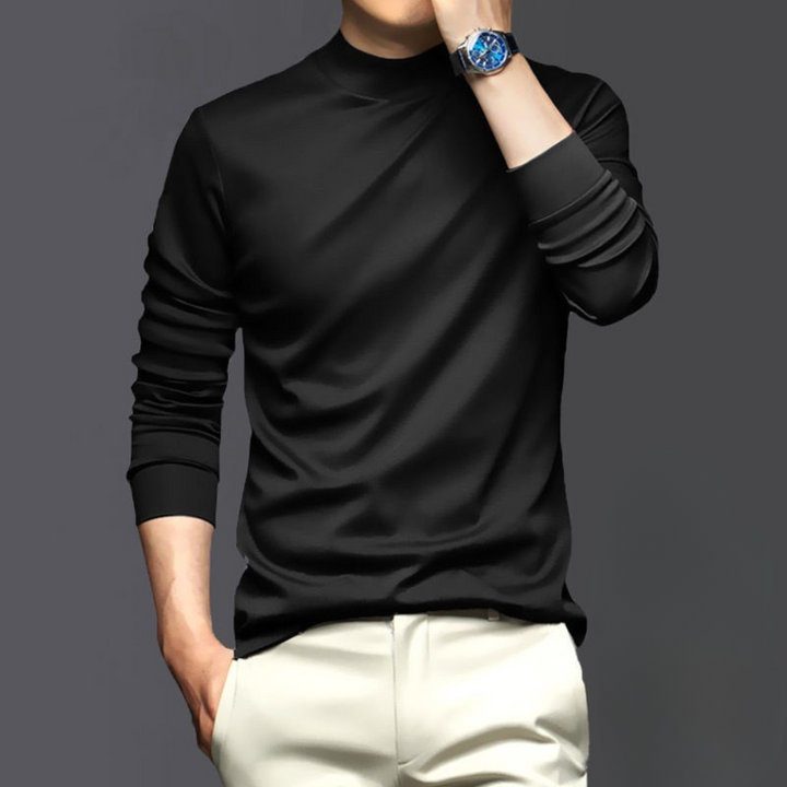 Men's Dario long sleeve shirt in grey, warm, comfortable, perfect for casual winter wear. Breathable polyester.
