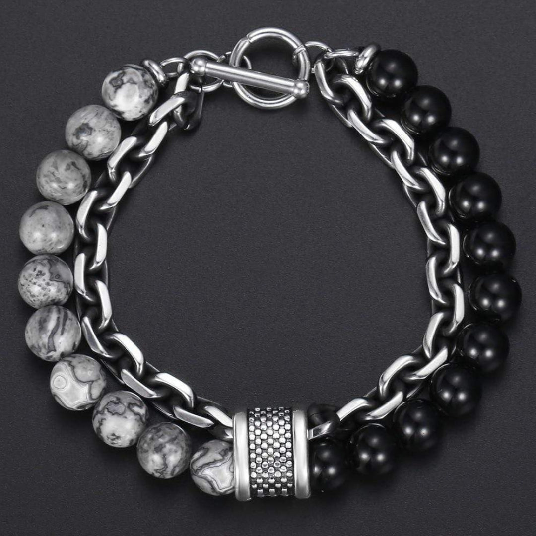 Darius men's jasper bracelet, a protective and stylish accessory with natural gemstones
