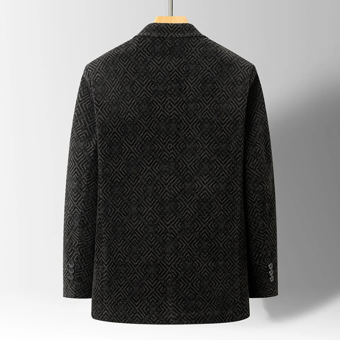 Professional men's tailored blazer jacket, versatile outerwear for business attire, formal wear & office.