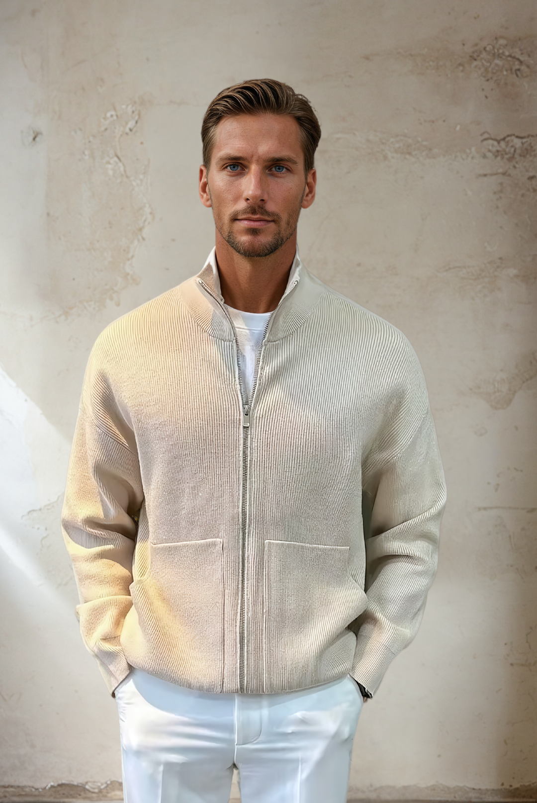 Men's Dean comfort round neck sweater. Versatile knitwear for casual wear & timeless winter fashion.