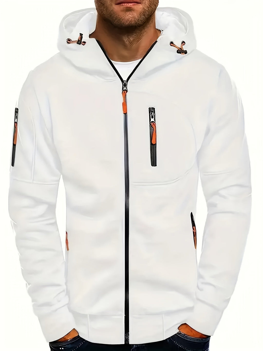 Man wearing Dexter active vest outdoors. Lightweight athletic outerwear for hiking, running, or casual adventures.
