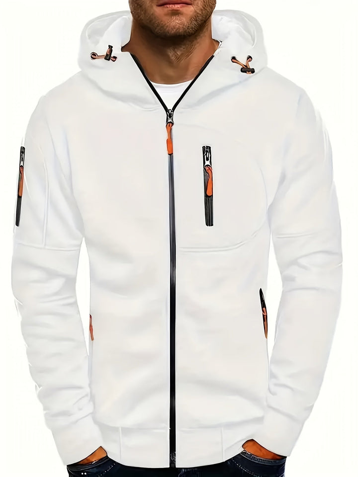 Man wearing Dexter active vest outdoors. Lightweight athletic outerwear for hiking, running, or casual adventures.