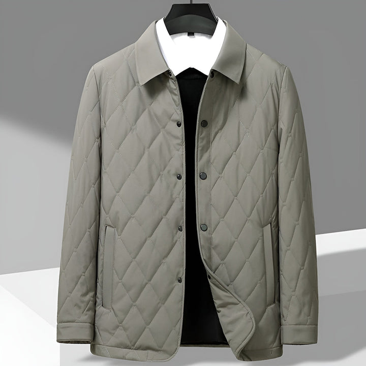 Lightweight Men's Quilted Ashbury Coat. Comfortable, versatile jacket for stylish casual wear or office environments.