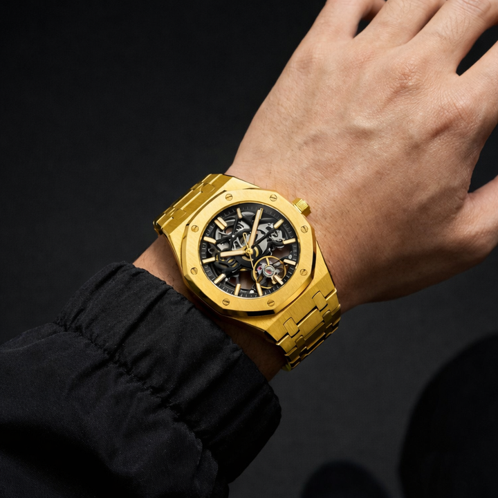 Men's Dominus stainless steel watch, bold modern design for confident everyday style.