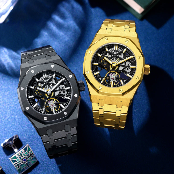 Dominus men's stainless steel watch with clear time display, a functional and bold statement timepiece.