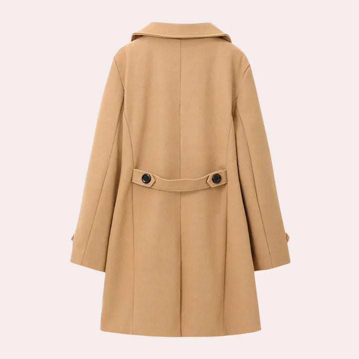 Elegant men's double-breasted overcoat. Tailored trench coat design, modern and versatile for any men's fashion look.