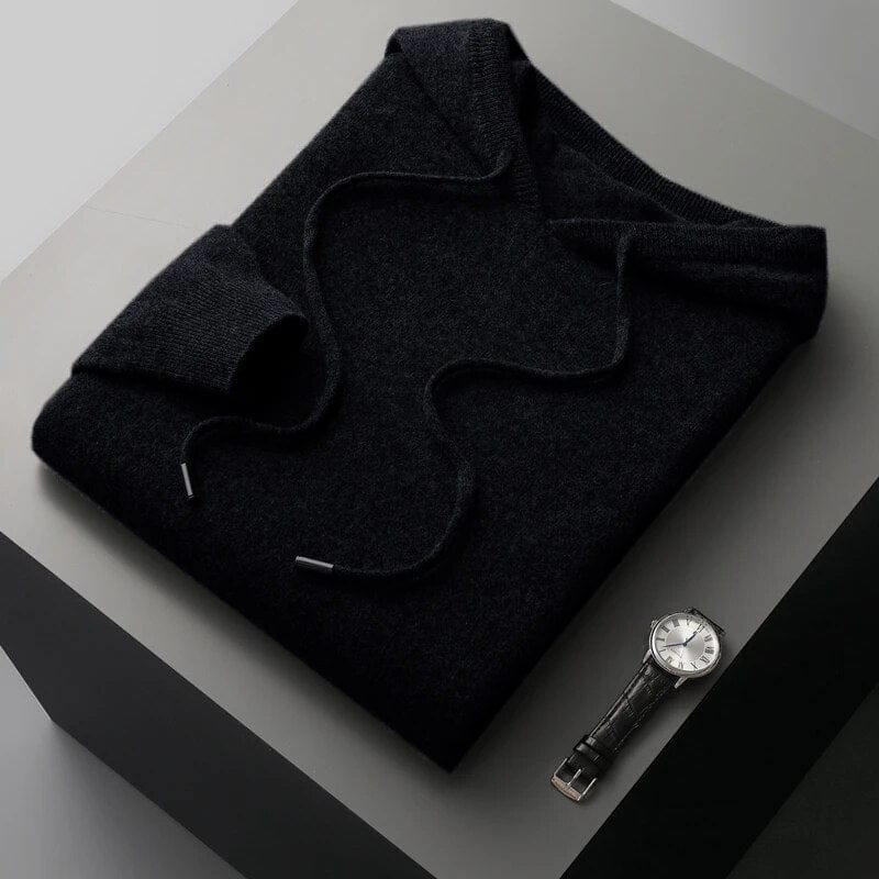 Comfortable men's hoodie sweater, a versatile menswear piece for everyday style and warmth. Drawstring detail.