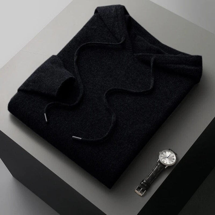 Comfortable men's hoodie sweater, a versatile menswear piece for everyday style and warmth. Drawstring detail.