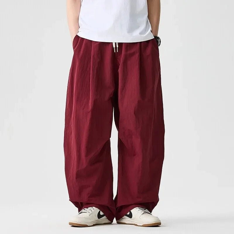Driftline men's relaxed-fit drawstring pants. Ideal casual streetwear for comfort and summer style.