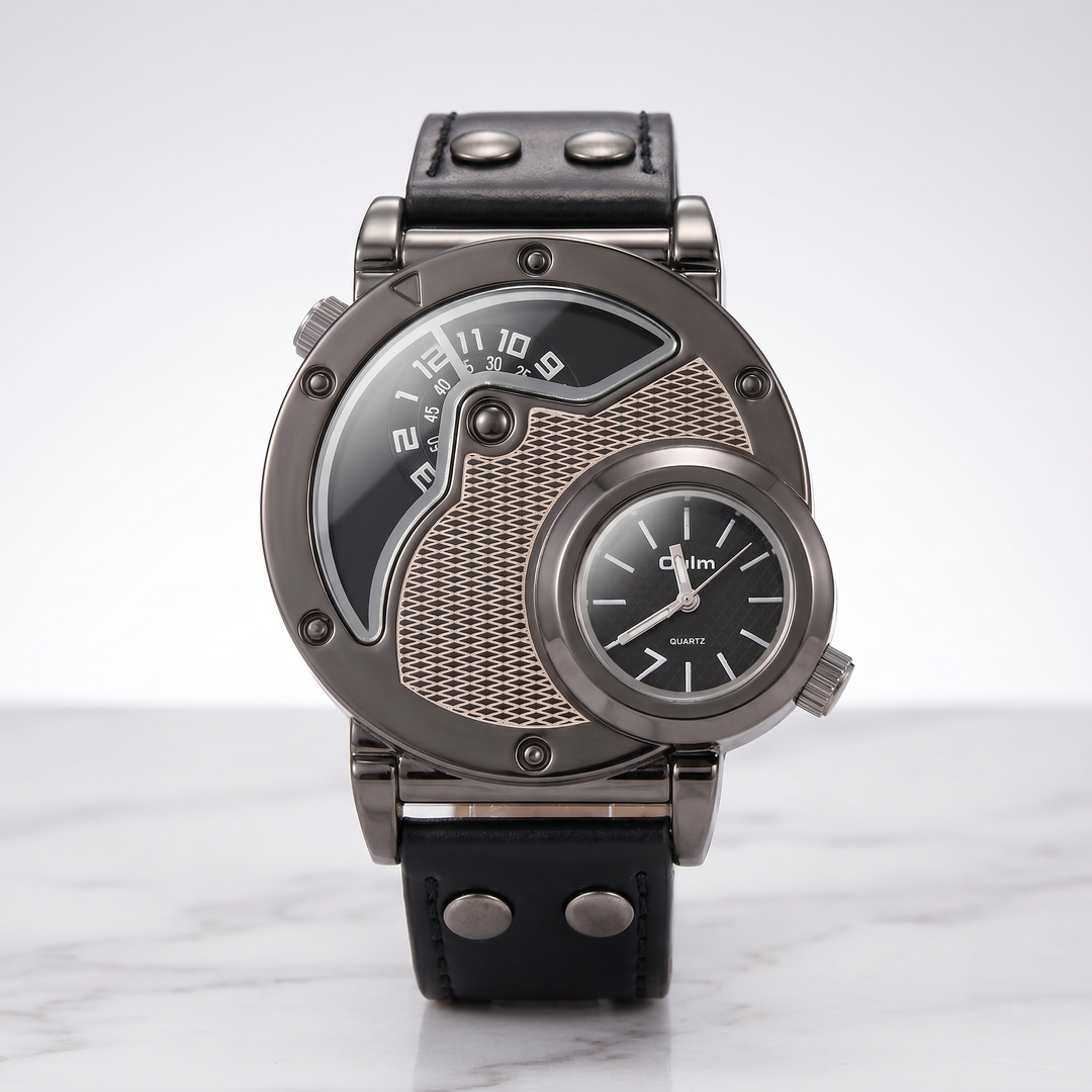 Men's dual time analog sport watch, a lightweight & stylish timepiece for any occasion.