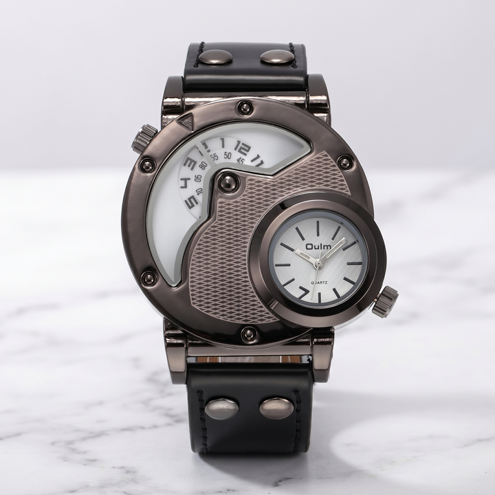 Ultimate men's dual time travel watch, lightweight and robust, an essential sport accessory.