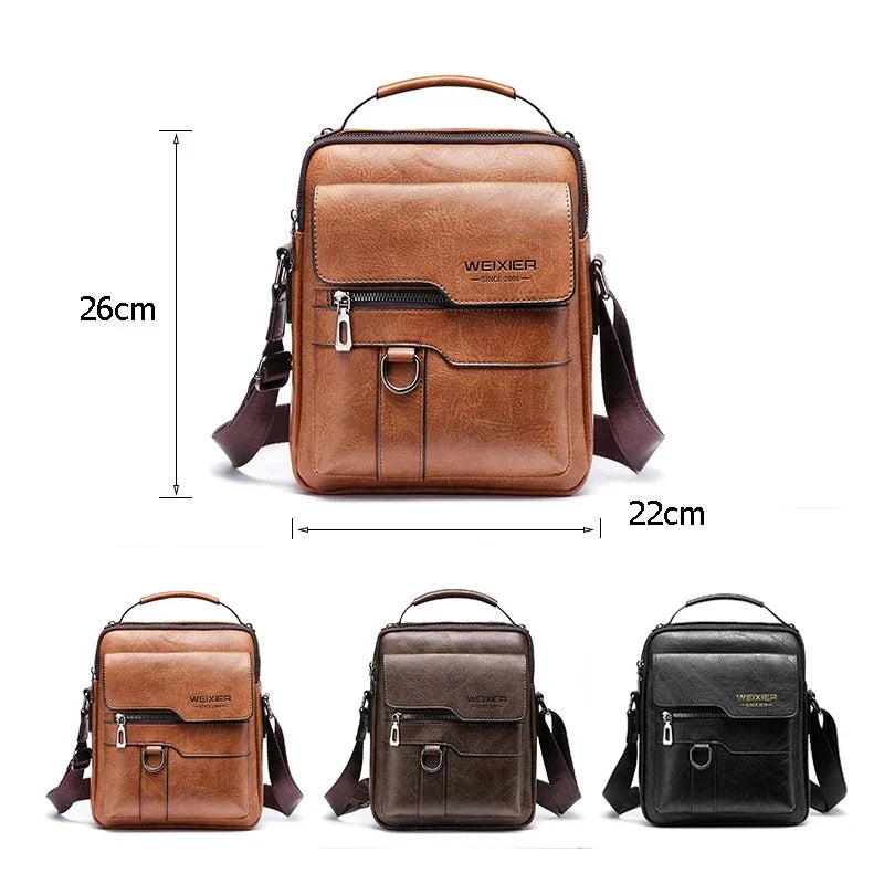 Stylish light brown crossbody bag for men, a versatile travel bag perfect for daily essentials & adventures.