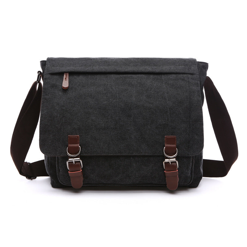 Practical men's canvas messenger bag. Durable, stylish, and perfect for carrying essentials daily.