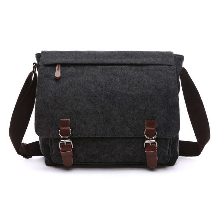 Practical men's canvas messenger bag. Durable, stylish, and perfect for carrying essentials daily.