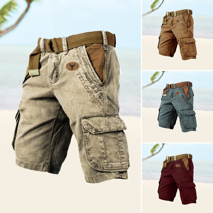 Men's durable cargo shorts, perfect for outdoor adventures, hiking, and travel. Comfortable stretch fabric.