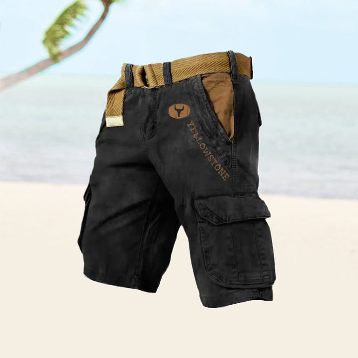 Lightweight men's cargo shorts for summer adventures, hiking, and travel. Offers comfort and practical pockets.