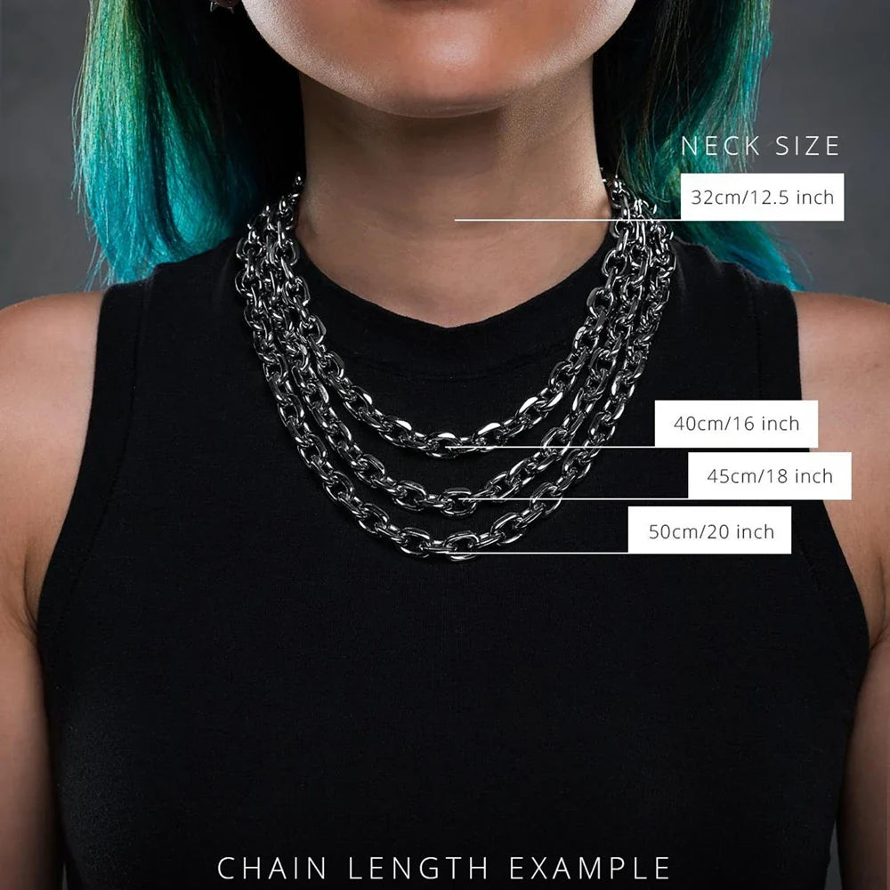 Close-up of a men's bold chainlink necklace showcasing its polished finish and durable construction.