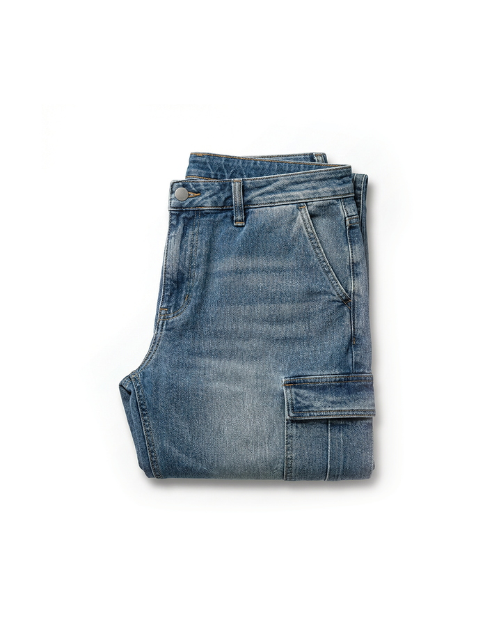 Men's durable field cargo jeans for work & casual weekend wear. Rugged denim utility pants.