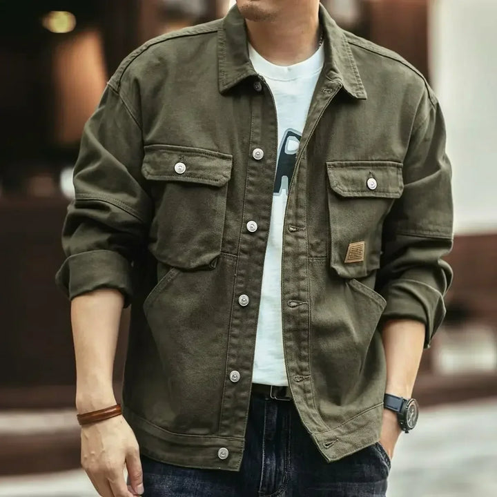 Men's stylish everyday field jacket with utility pockets, perfect for casual, rugged, and layered looks.