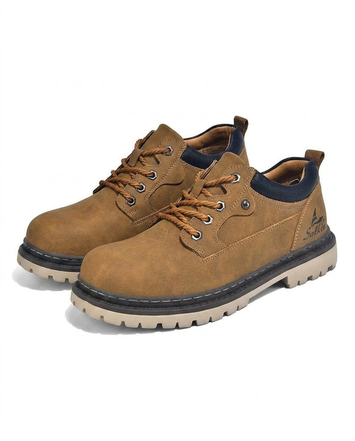 Men's durable leather work boots, rugged style, all-day comfort, perfect for tough jobs & everyday wear.