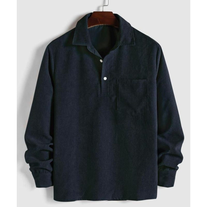 Stylish men's long sleeve button-down shirt. Durable, versatile & casual for everyday wear or layering in autumn.