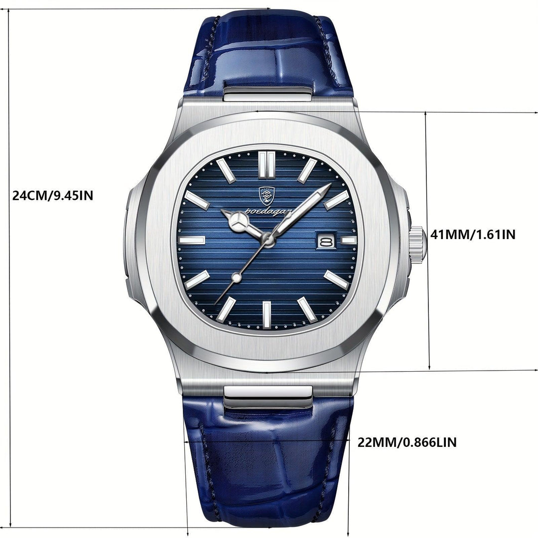 Premium men's durable stainless steel quartz wristwatch, perfect for everyday elegance.