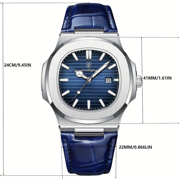 Premium men's durable stainless steel quartz wristwatch, perfect for everyday elegance.