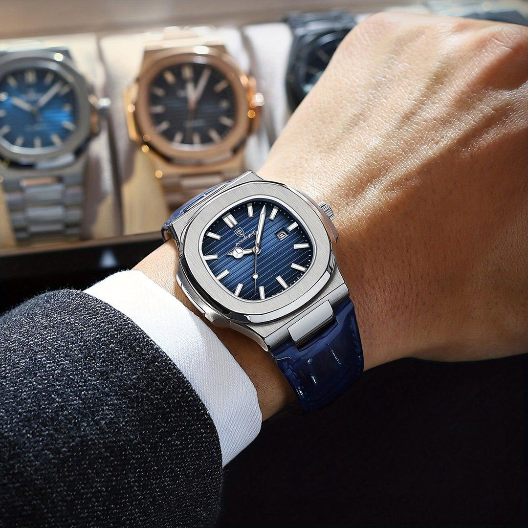 Sophisticated men's stainless steel watch, a durable quartz accessory with a timeless appeal.
