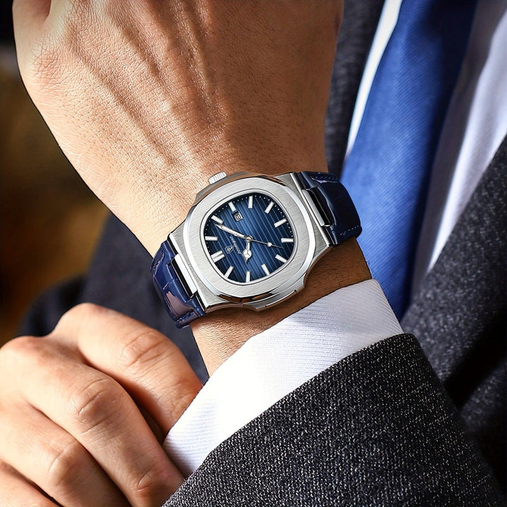 Stylish men's timepiece: a durable stainless steel quartz watch, ideal for any occasion.
